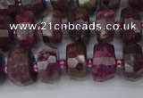 CRB1401 15.5 inches 6*10mm faceted rondelle tourmaline beads