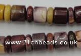CRB141 15.5 inches 6*12mm & 10*12mm rondelle mookaite jasper beads