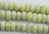 CRB16 15.5 inches 6*10mm rondelle lemon jade gemstone beads
