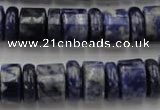 CRB161 15.5 inches 5*14mm & 10*14mm rondelle sodalite gemstone beads