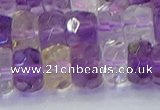 CRB1810 15.5 inches 6*12mm faceted rondelle ametrine beads
