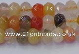 CRB1820 15.5 inches 4*6mm faceted rondelle mixed rutilated quartz beads