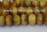 CRB1837 15.5 inches 5*8mm faceted rondelle golden tiger eye beads
