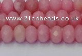 CRB1849 15.5 inches 5*8mm faceted rondelle pink opal beads
