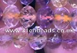 CRB1944 15.5 inches 6*8mm faceted rondelle ametrine beads