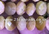 CRB1993 15.5 inches 6*8mm faceted rondelle golden tiger eye beads