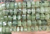 CRB2044 15.5 inches 13mm - 14mm faceted tyre prehnite beads