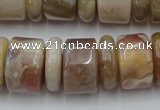 CRB205 15.5 inches 6*18mm - 13*18mm rondelle yellow agate beads