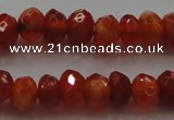 CRB216 15.5 inches 3*4mm faceted rondelle fire agate beads