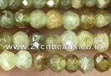 CRB2238 15.5 inches 2*3mm faceted rondelle green garnet beads