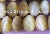 CRB2290 15.5 inches 5*8mm faceted rondelle golden tiger eye beads