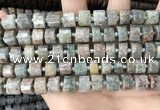 CRB2301 15.5 inches 8mm - 9mm faceted tyre ghost gemstone beads