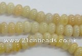 CRB24 15.5 inches 5*8mm rondelle yellow jade gemstone beads