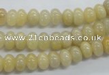 CRB25 15.5 inches 6*10mm rondelle yelloe jade gemstone beads