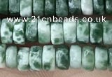 CRB2561 15.5 inches 2*4mm heishi moss agate beads wholesale