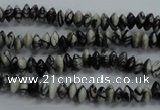 CRB28 15.5 inches 3*6mm rondelle black water jasper beads
