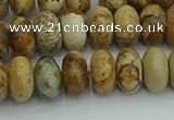 CRB2857 15.5 inches 6*10mm rondelle picture jasper beads