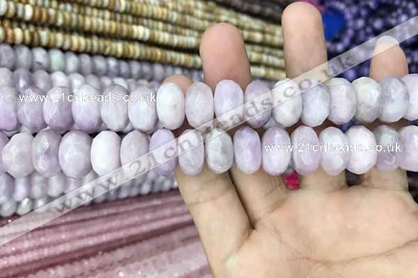 CRB3053 15.5 inches 9*16mm faceted rondelle kunzite beads