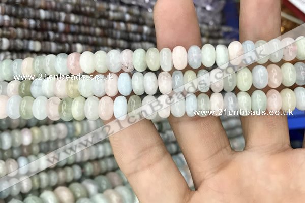 CRB3061 15.5 inches 5*8mm rondelle morganite gemstone beads