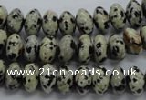 CRB31 15.5 inches 6*10mm rondelle dalmatian gemstone beads