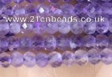 CRB3102 15.5 inches 2*3mm faceted rondelle tiny light amethyst beads
