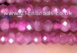 CRB3110 15.5 inches 2*3mm faceted rondelle tiny pink tourmaline beads