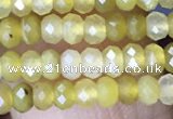 CRB3124 15.5 inches 2*3mm faceted rondelle tiny yellow opal beads