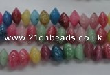 CRB32 15.5 inches 5*8mm rondelle dyed white jade gemstone beads