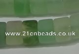 CRB321 15.5 inches 8*12mm tyre matte fluorite gemstone beads
