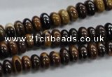 CRB34 15.5 inches 5*8mm rondelle iron zebra jasper beads