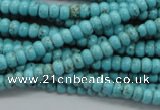 CRB36 15.5 inches 3*4mm rondelle synthetic turquoise beads