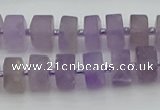 CRB457 15.5 inche 6*10mm tyre matte amethyst gemstone beads