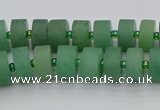 CRB473 15.5 inches 6*10mm tyre green aventurine beads wholesale
