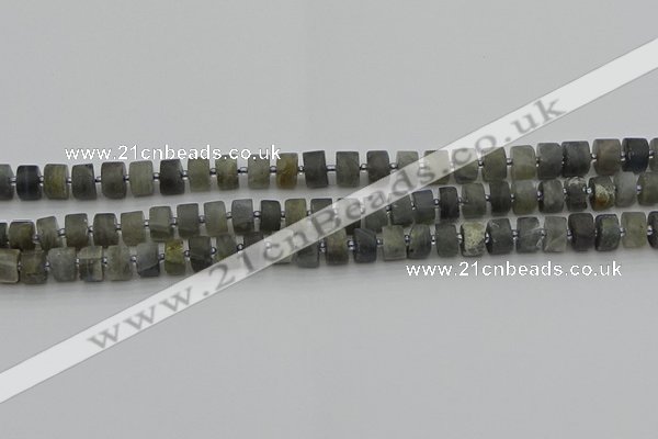CRB482 15.5 inches 5*8mm tyre labradorite gemstone beads