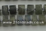 CRB483 15.5 inches 6*10mm tyre labradorite gemstone beads
