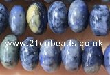 CRB5318 15.5 inches 4*6mm rondelle dumortierite beads wholesale