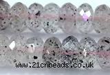 CRB5783 15 inches 6*9mm faceted rondelle quartz beads