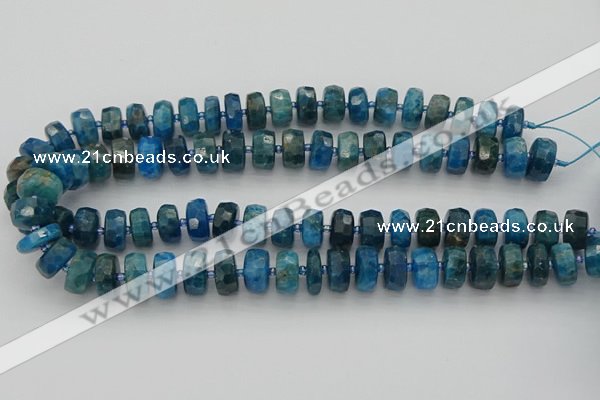 CRB591 15.5 inches 8*14mm faceted rondelle apatite beads