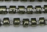 CRB624 15.5 inches 5*8mm tyre pyrite gemstone beads