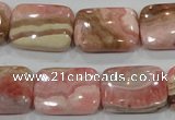 CRC112 15.5 inches 15*20mm rectangle natural argentina rhodochrosite beads