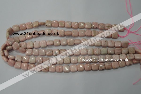 CRC301 15.5 inches 10*10mm square Peru rhodochrosite beads