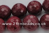 CRC807 15.5 inches 18mm faceted round Brazilian rhodochrosite beads