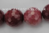 CRC808 15.5 inches 20mm faceted round Brazilian rhodochrosite beads