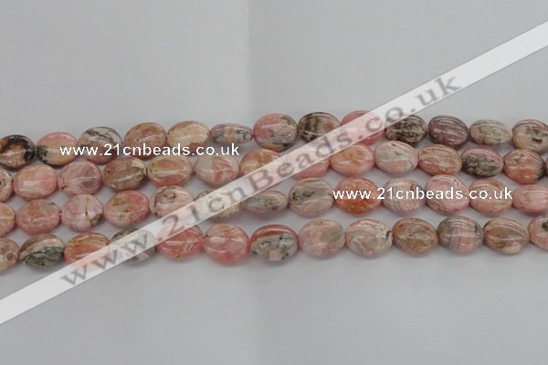 CRC930 15.5 inches 8*12mm oval natural rhodochrosite beads