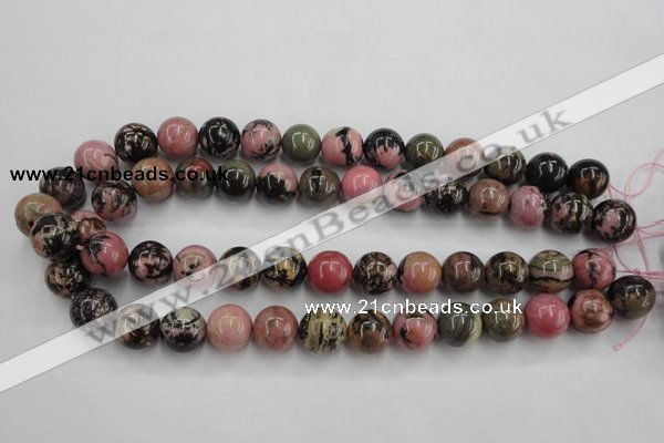 CRD04 15.5 inches 12mm round natural rhodonite gemstone beads