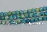 CRF100 15.5 inches 4mm round dyed rain flower stone beads wholesale