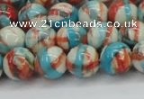 CRF401 15.5 inches 10mm round dyed rain flower stone beads wholesale