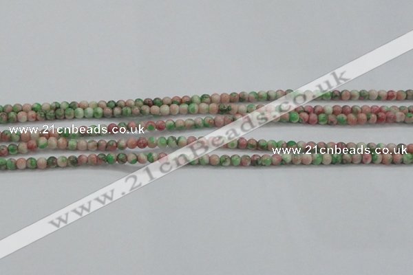 CRF449 15.5 inches 3mm round dyed rain flower stone beads wholesale