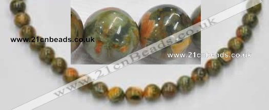 CRH09 different sizes round natural rhyolite beads Wholesale