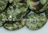 CRH49 15.5 inches 22*30mm flat teardrop rhyolite beads wholesale